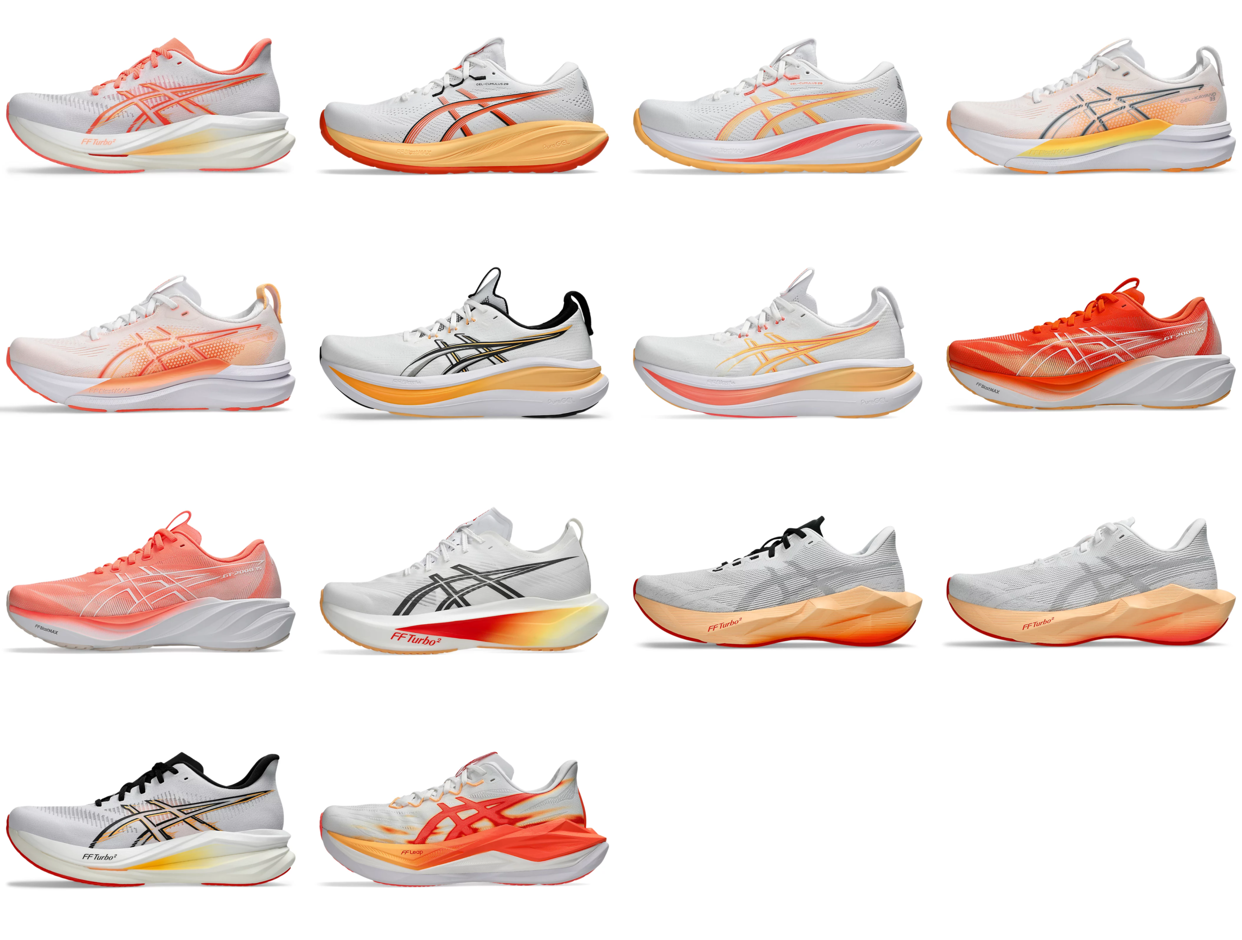 asics rise and shine colorway line up